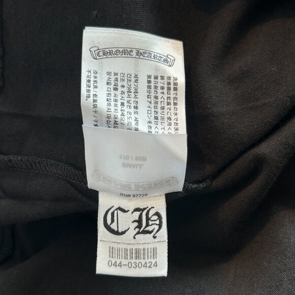 Chrome Hearts Black & Pink Neck Logo Longsleeve T-Shirt - Picture 7 of 7